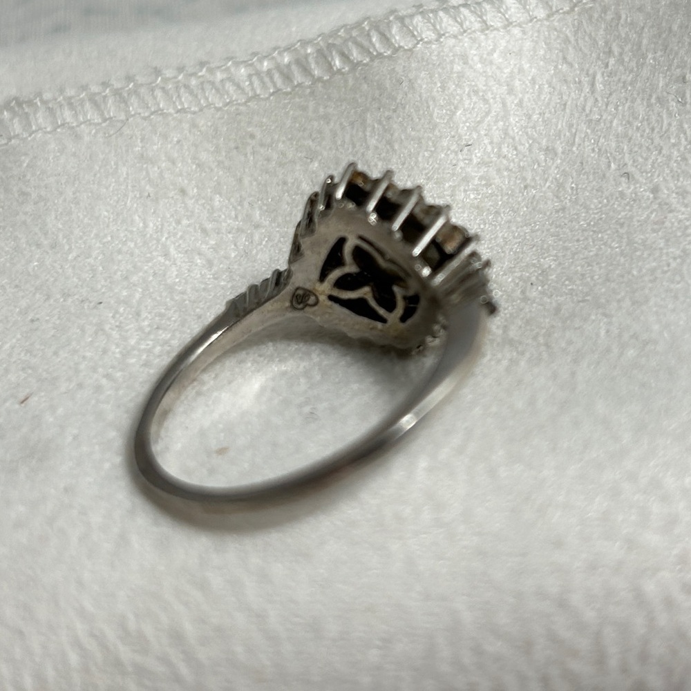 Brighton Demantur Ring Clear Crystals Silver Plated Size 9.5 & Cloth Bag - Picture 11 of 11
